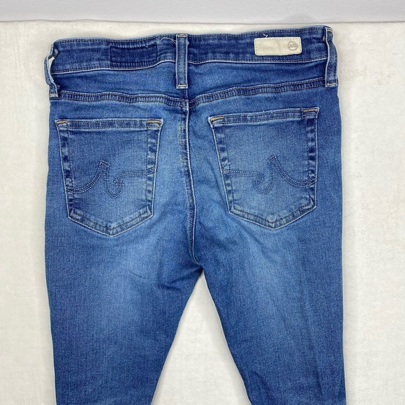 AG Adriano Goldschmied The Farrah Skinny Ankle Distressed Raw Hem Jeans Size 26R - Picture 5 of 11